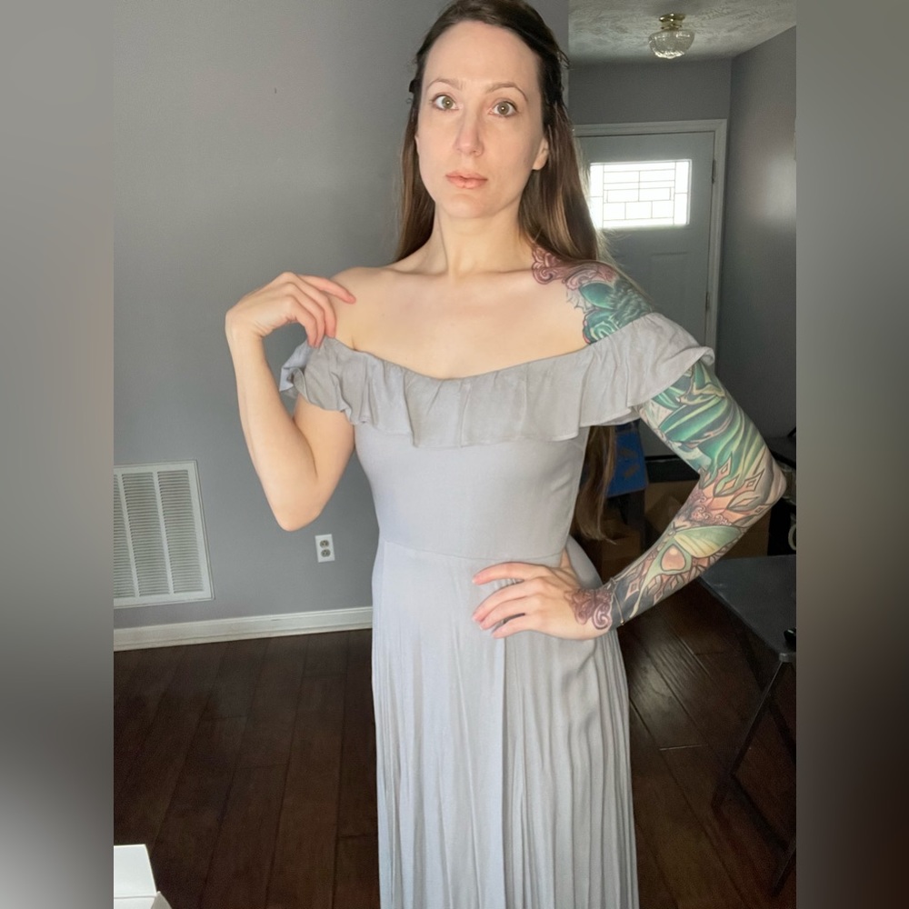 Reformation dress light blue